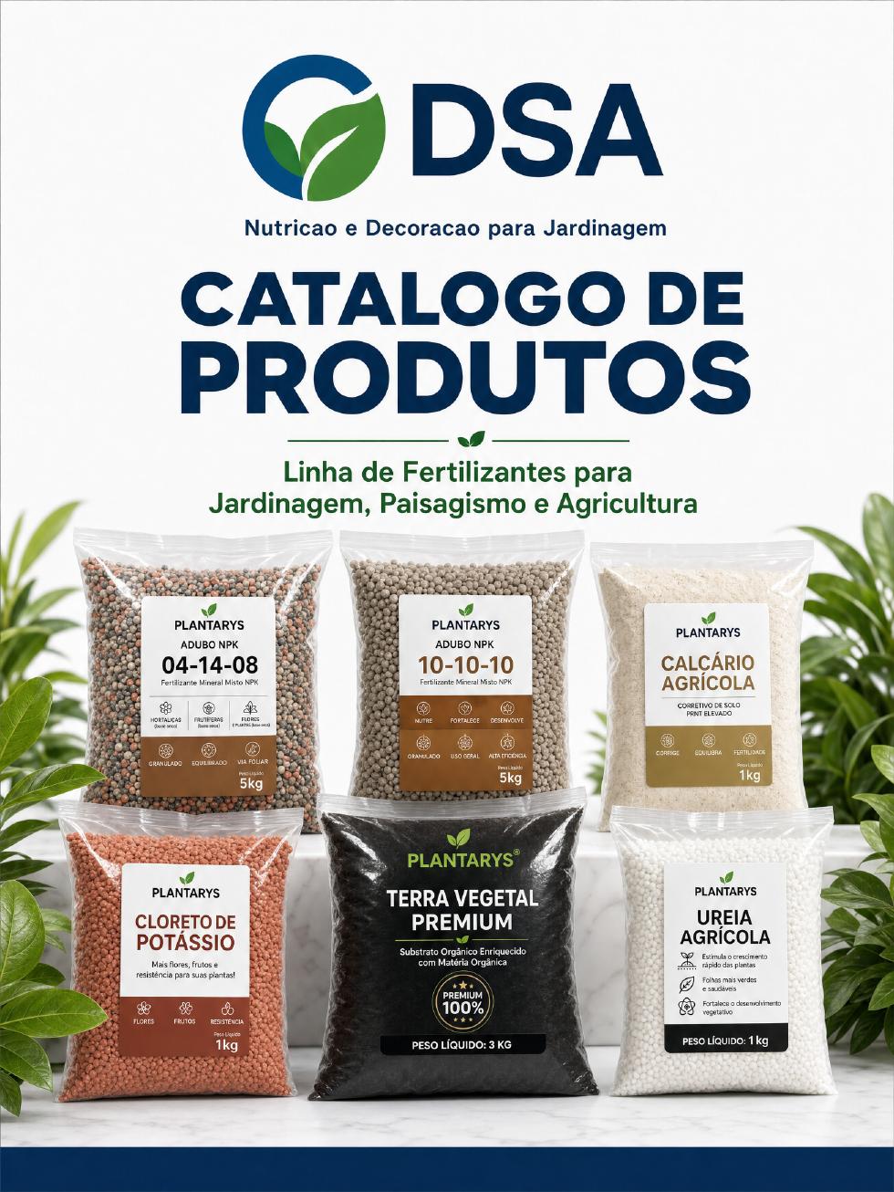 Catálogo de produtos DSA e Plantarys
