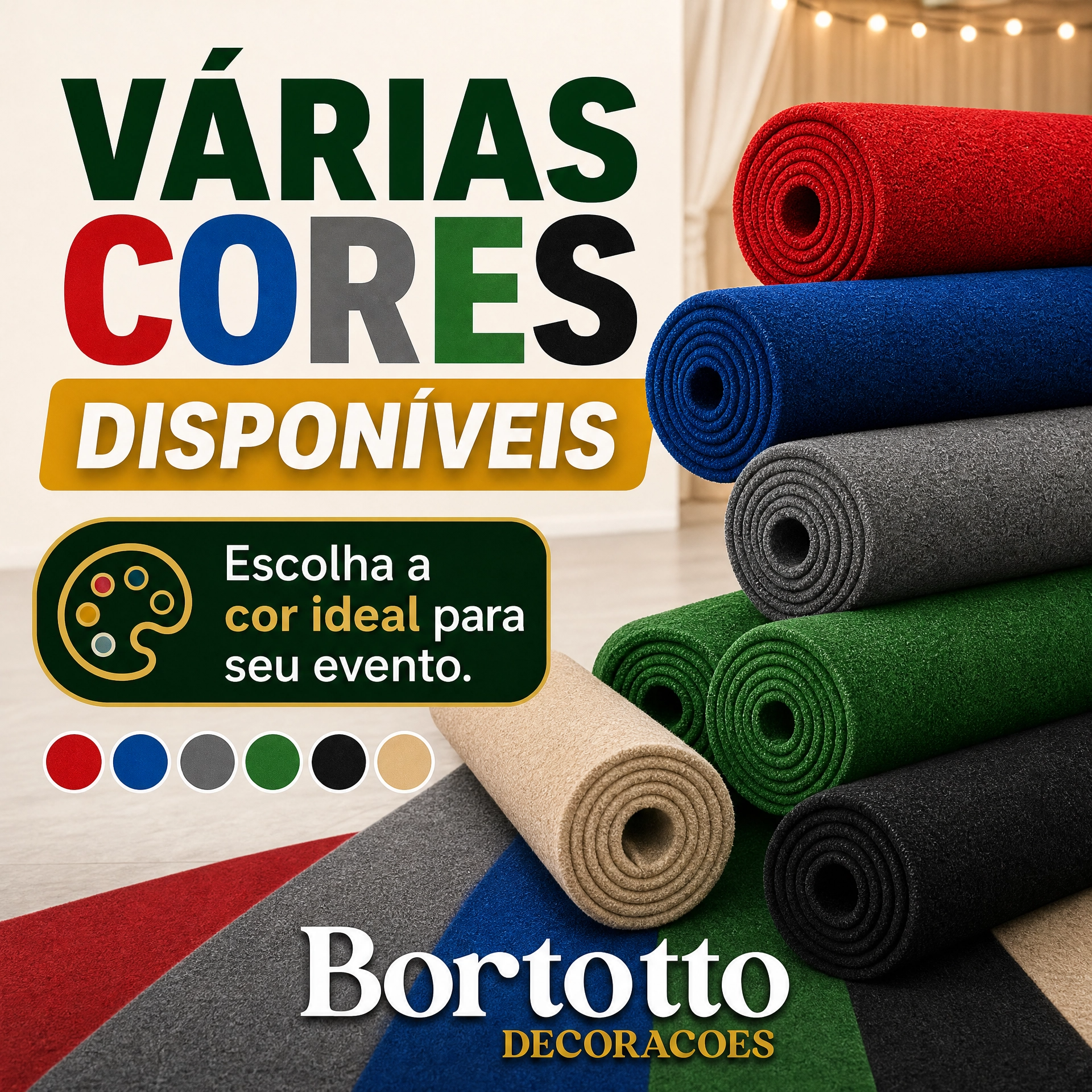 Carpetes para decoração e eventos